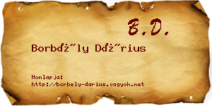Borbély Dárius névjegykártya